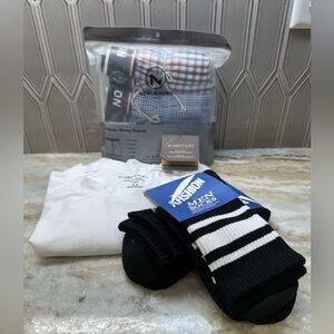 Men's Crew Neck, Boxers, AND Socks (Bundle)
